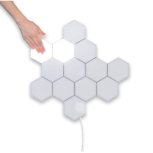 LED honeycomb Web celebrity quantum hexagon magnetic suction touch induction light small night touch light DIY modeling